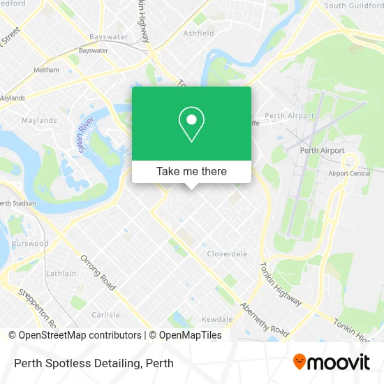 Mapa Perth Spotless Detailing