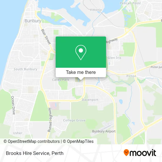 Mapa Brooks Hire Service
