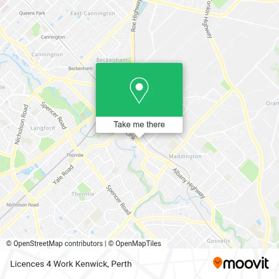 Mapa Licences 4 Work Kenwick
