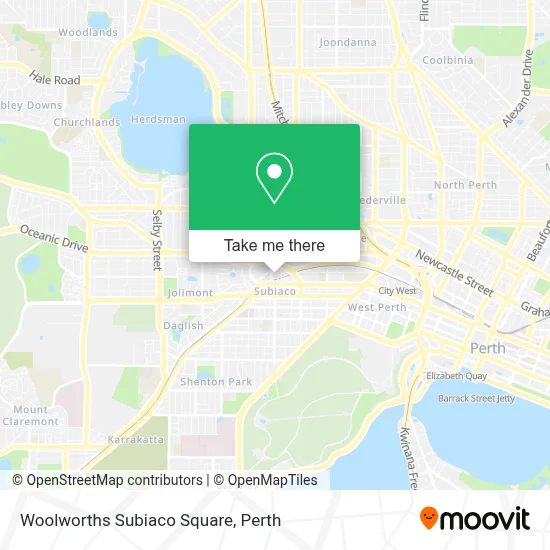 Mapa Woolworths Subiaco Square