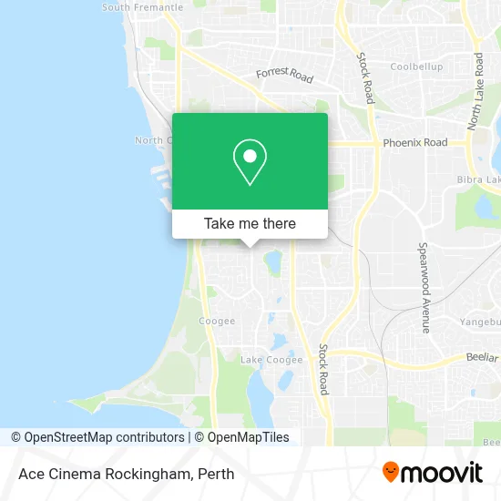 Mapa Ace Cinema Rockingham