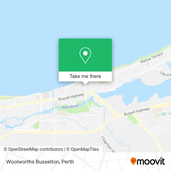 Mapa Woolworths Busselton