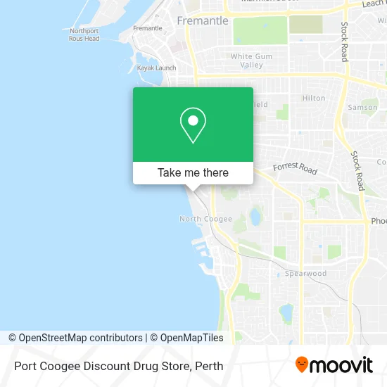 Mapa Port Coogee Discount Drug Store