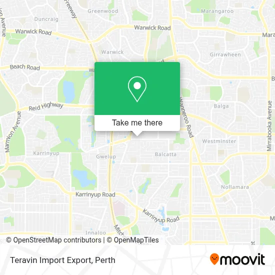 Mapa Teravin Import Export