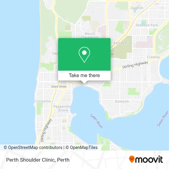 Mapa Perth Shoulder Clinic
