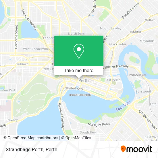 Mapa Strandbags Perth