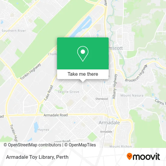 Mapa Armadale Toy Library