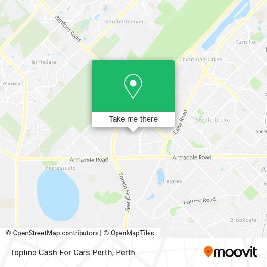 Mapa Topline Cash For Cars Perth