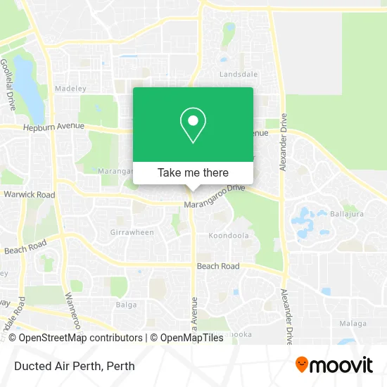 Mapa Ducted Air Perth