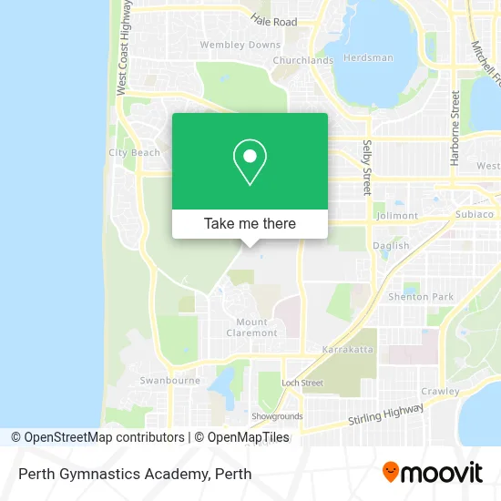 Mapa Perth Gymnastics Academy