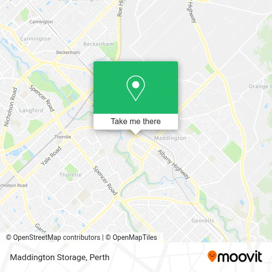 Mapa Maddington Storage