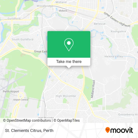 Mapa St. Clements Citrus
