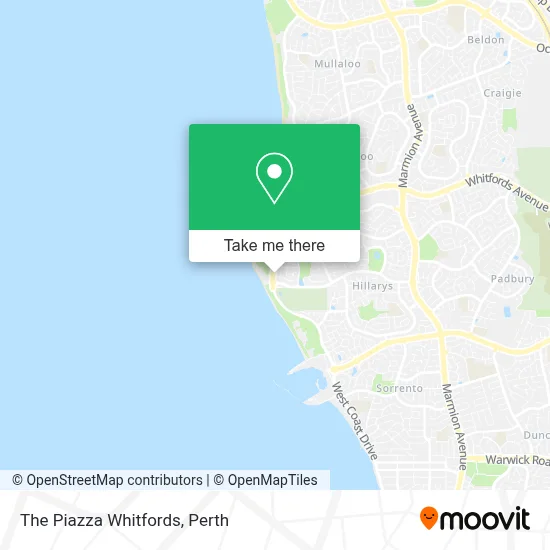 Mapa The Piazza Whitfords