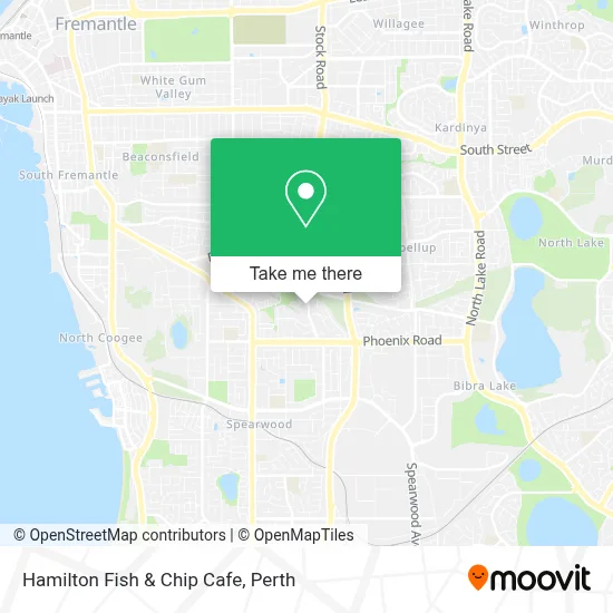 Mapa Hamilton Fish & Chip Cafe