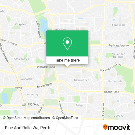 Rice And Rolls Wa map