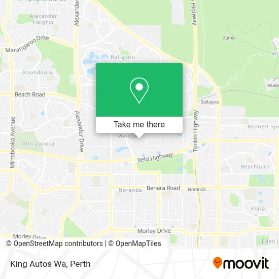 Mapa King Autos Wa