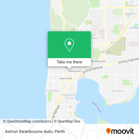 Mapa Astron Swanbourne Auto