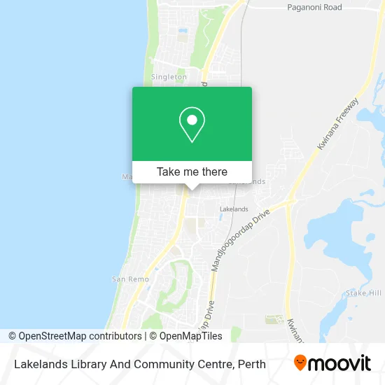 Mapa Lakelands Library And Community Centre