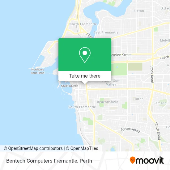 Mapa Bentech Computers Fremantle