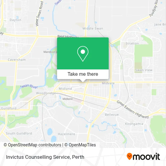 Mapa Invictus Counselling Service
