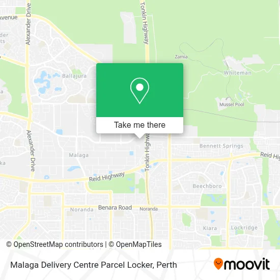 Mapa Malaga Delivery Centre Parcel Locker