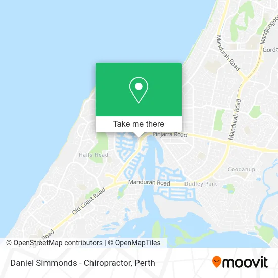 Mapa Daniel Simmonds - Chiropractor