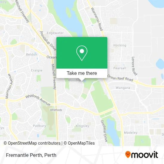Mapa Fremantle Perth