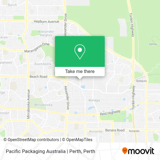 Mapa Pacific Packaging Australia | Perth