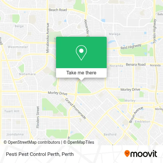 Mapa Pesti Pest Control Perth