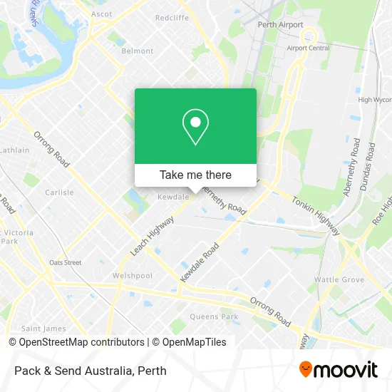 Mapa Pack & Send Australia