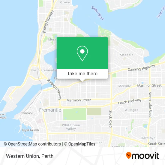 Mapa Western Union