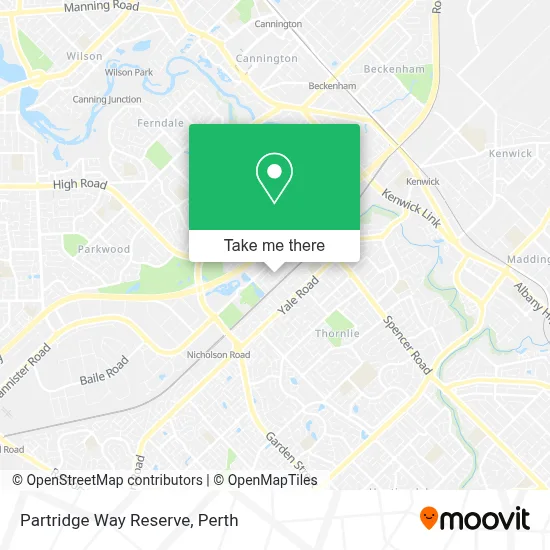Mapa Partridge Way Reserve