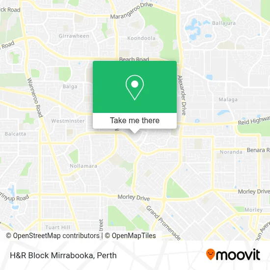 Mapa H&R Block Mirrabooka