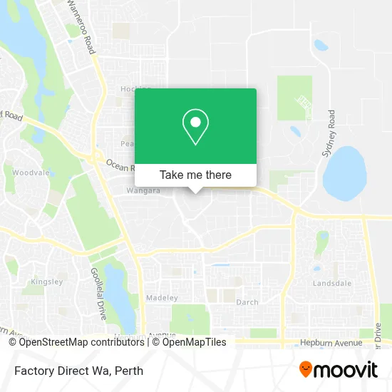 Mapa Factory Direct Wa