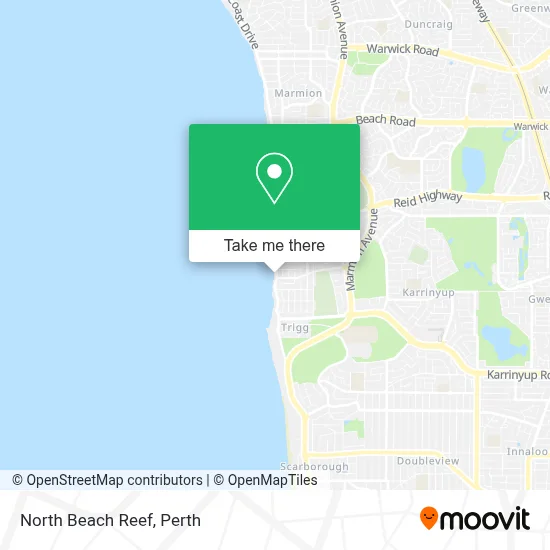 Mapa North Beach Reef