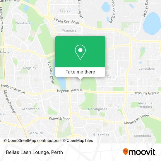 Mapa Bellas Lash Lounge