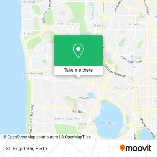 Mapa St. Brigid Bar