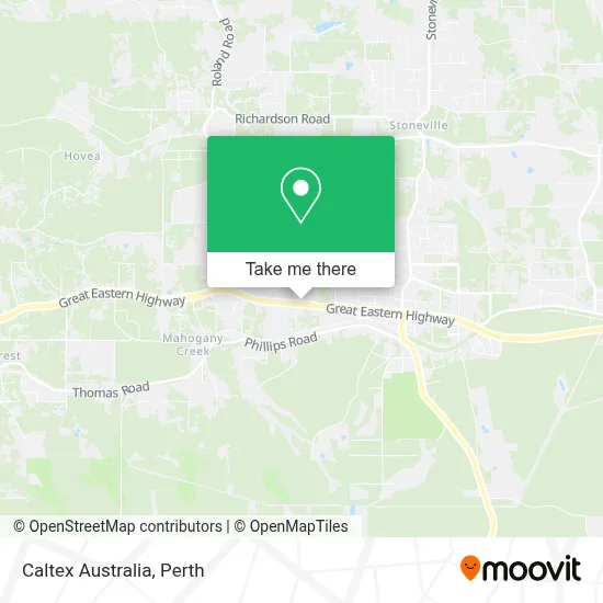 Mapa Caltex Australia