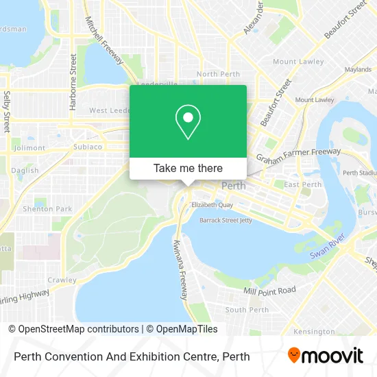 Mapa Perth Convention And Exhibition Centre