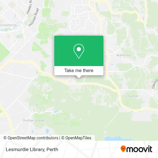 Mapa Lesmurdie Library