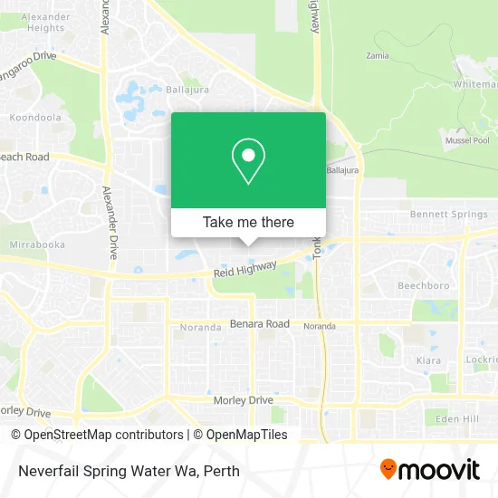 Mapa Neverfail Spring Water Wa