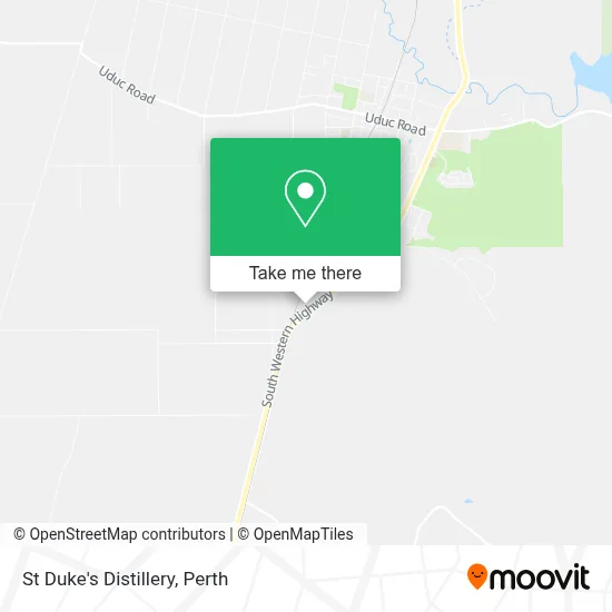 Mapa St Duke's Distillery
