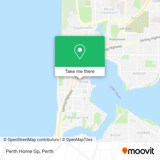 Mapa Perth Home Gp