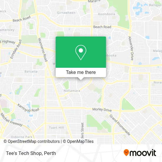 Mapa Tee's Tech Shop