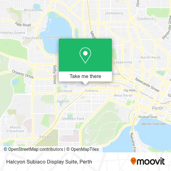 Mapa Halcyon Subiaco Display Suite