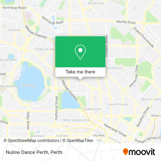 Mapa Nuline Dance Perth