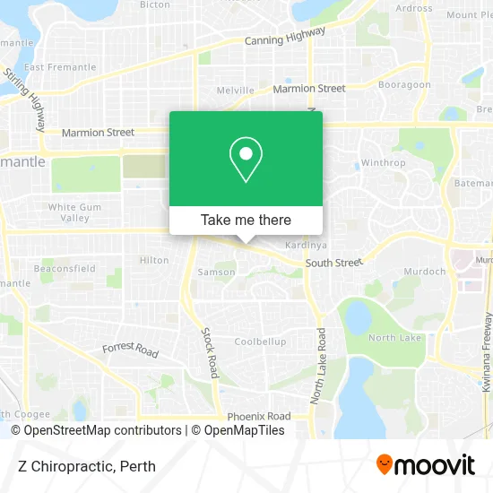 Z Chiropractic map