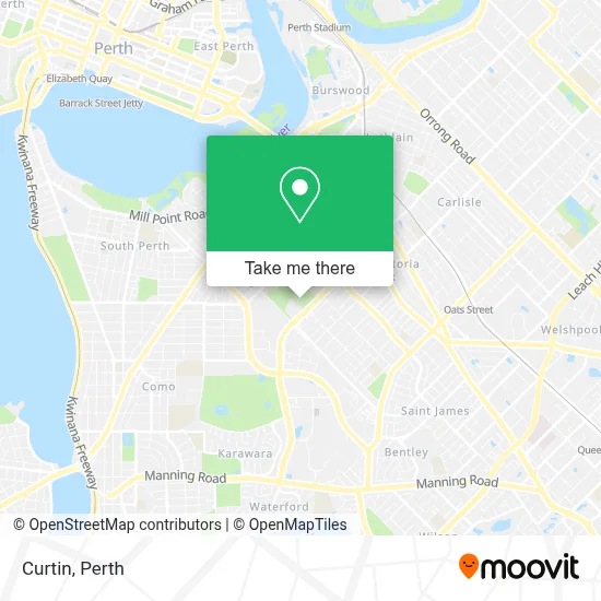 Mapa Curtin