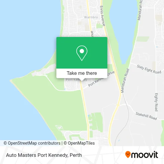 Mapa Auto Masters Port Kennedy
