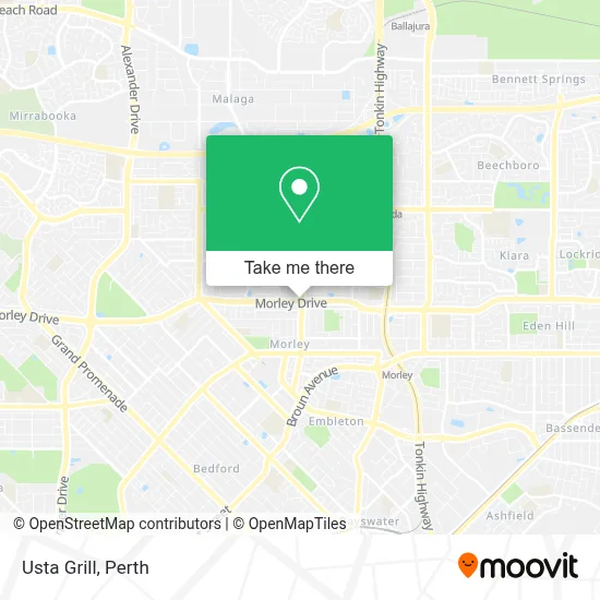 Mapa Usta Grill